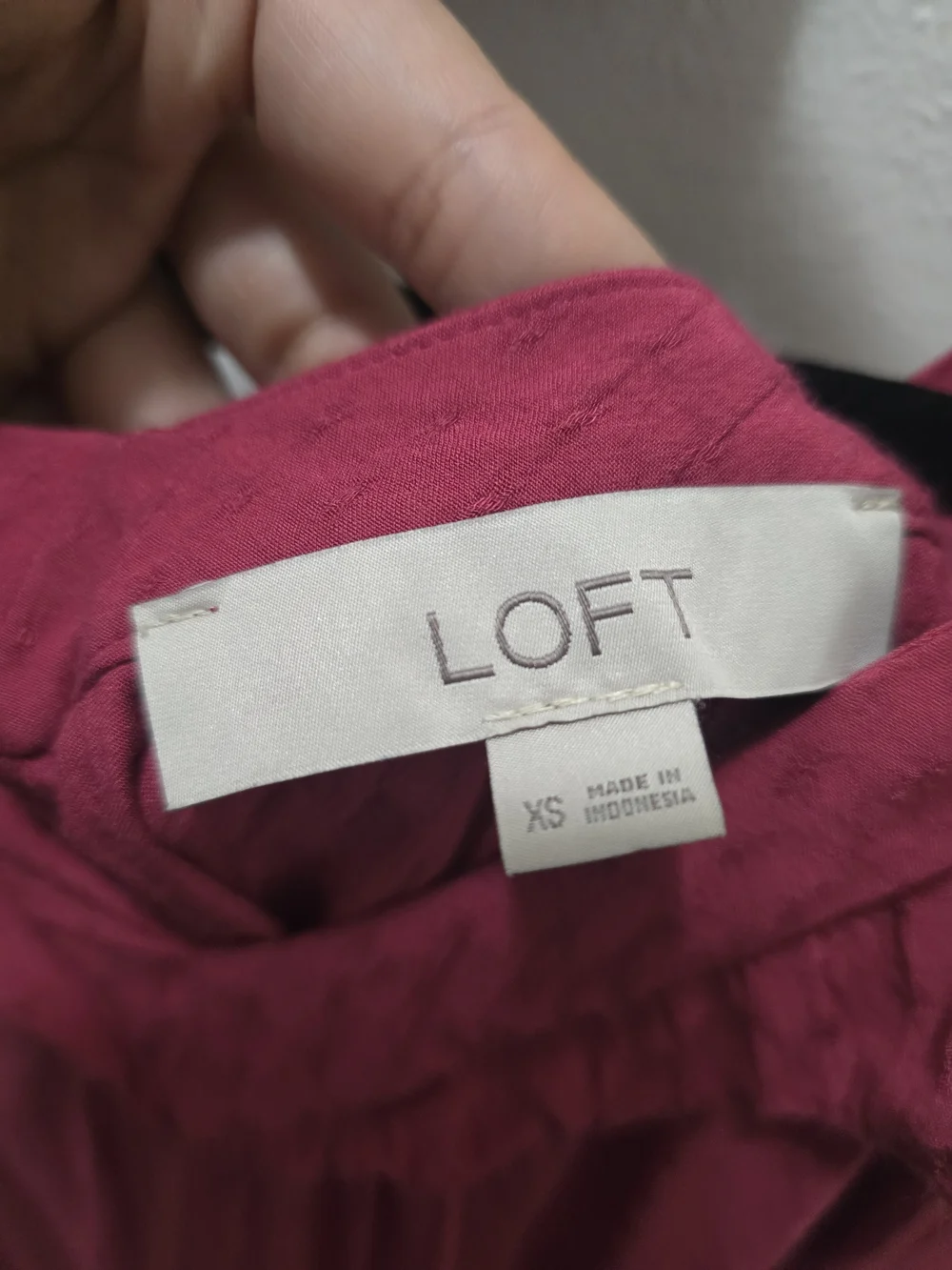 Loft Ruffle V-Neck Dobby Texture Tank Top - Picture 2 of 7